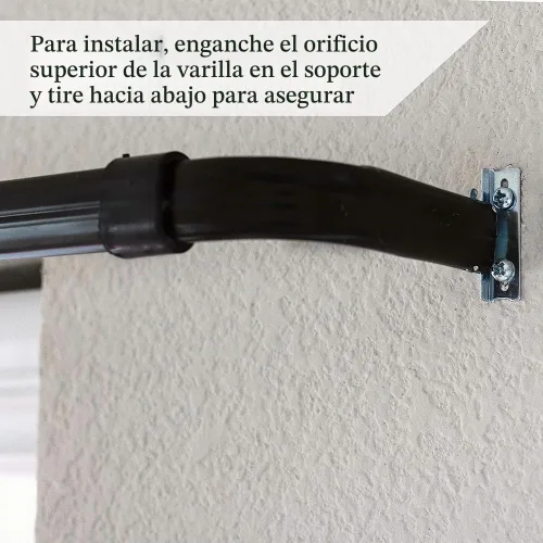 Vista 9 de Blu-Pier Tech Barra individual resistente, barra de cortina con costura de bloqueo de 18 a 28 pulgadas de ancho ajustable, proyección de 2 1/2