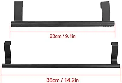 Vista 3 de 2 ganchos de acero inoxidable para colgar en la puerta, 9.1 in
