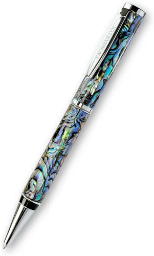 Vista 4 de Bolígrafo LACHIEVA LUX de concha de abulón, regalo de lujo para hombres y mujeres, recarga alemana P900M de 1.0 mm, bolígrafo ejecutivo en caja