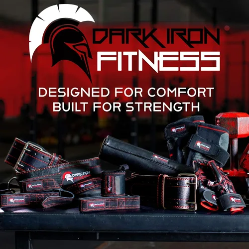 Vista 6 de Dark Iron Fitness Par de rodilleras para compresión y apoyo para hombres y mujeres, mangas estabilizadoras acolchadas con resortes metálicos