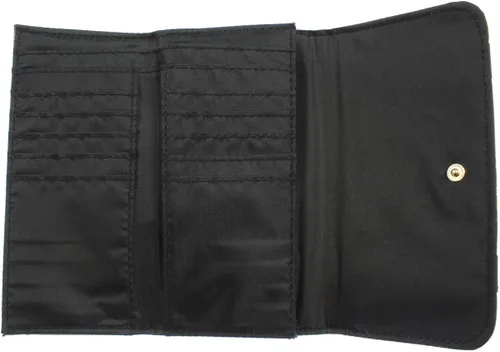 Vista 3 de Harry Potter Hogwarts - Cartera triple con cierre a presión inspirada en el maletero escolar, Marrón, talla única