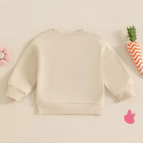 Vista 6 de Traje de San Valentín para bebé, niña, niño, traje de San Valentín, sudadera de manga larga con estampado de corazón
