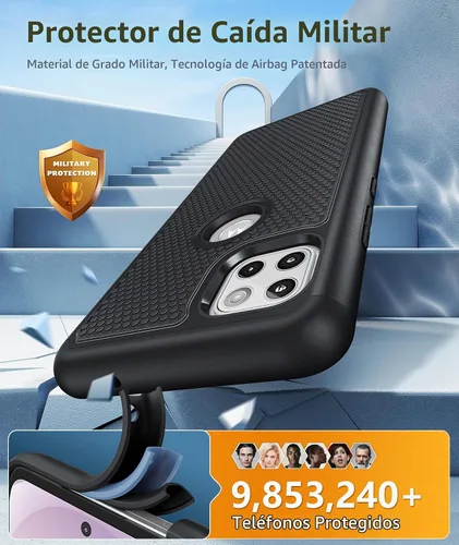 Vista 4 de Funda para Motorola One 5G Ace: protección antideslizante contra caídas