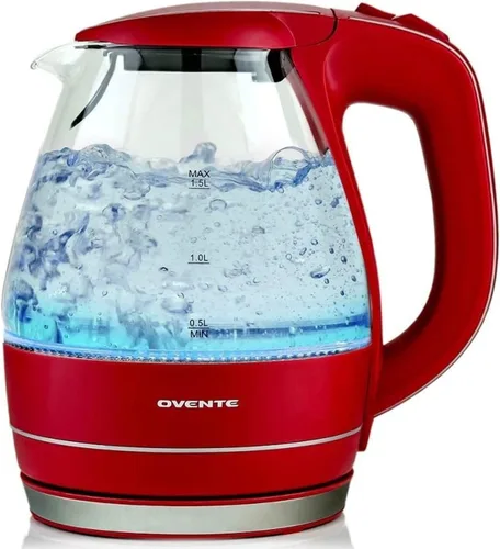 Vista 12 de OVENTE caldera de agua eléctrica de cristal de la caldera de 1.5L Rosa
