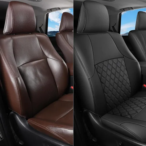 Vista 6 de Huidasource Fundas para asiento de Toyota 4Runner juego completo, protector de asiento impermeable de cuero sintético, protector de cojín de asiento