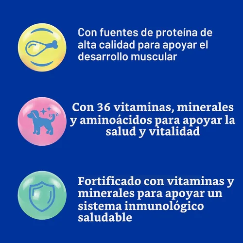 Vista 4 de Pedigree Puppy Growth & Protection - Alimento seco para perros con sabor a pollo y verduras - 3.5 libras Bolsa