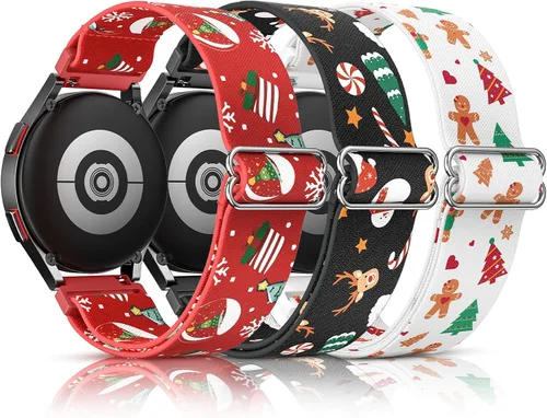 Vista 17 de LETOID Correas para Samsung Galaxy Watch para Mujeres, Correa de Nylon Elástica con Brillos Diseñada para Samsung Galaxy Watch 8/7/6/5/4/FE, Active