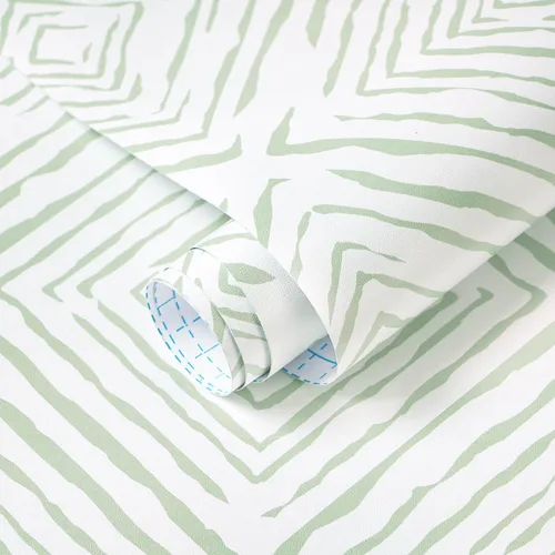 Vista 13 de Ismoon Papel tapiz bohemio para despegar y pegar, de 16.1 x 78.7 pulgadas, moderno papel de contacto geométrico beige/rojo oxidado, papel de pared