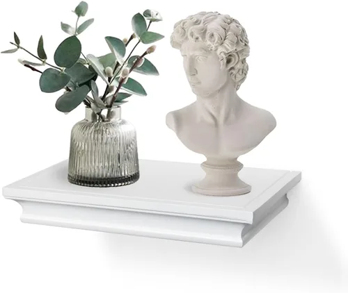 Vista 12 de AHDECOR - Estantes de pared flotantes tradicional de longitud múltiple., Marrón espresso, 12 pulgadas