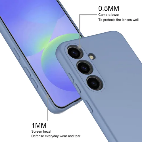 Vista 3 de Funda de silicona para Samsung Galaxy A36, duradera y elegante, probada contra caídas, goma de gel de silicona suave, ajuste delgado, protección a