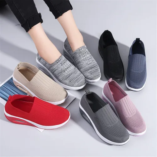 Vista 7 de EnllerviiD Women Nurse Sneakers Platform Sneakers Air Cushion Walking Wedge Sneaker Food Service Shoes Ladies Toning Rocker Shoes