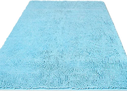 Vista 159 de Yeaban Alfombra de pasillo de baño de 24 x 72 pulgadas, antideslizante, alfombra de baño larga de felpilla gruesa, absorbente y lavable, alfombra