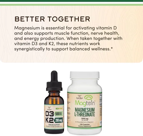 Vista 5 de Vitamina D3 K2 5,000 UI Gotas Líquidas (5,000 UI de D3 y 200 mcg de 99.9% All-Trans Patentado K2 MK-7 (K2Vital)) Gotas Líquidas de Vitamina D