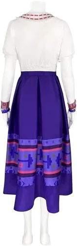 Vista 5 de HISHERTOY Disfraz para adultos disfraz de Isabela Madrigal vestido para mujer falda camisa disfraz para fiesta de Halloween
