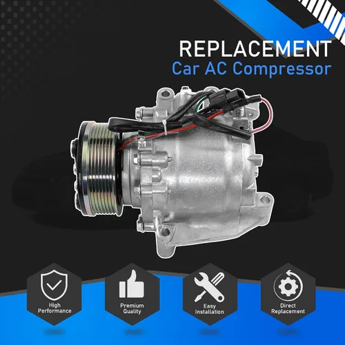Vista 7 de Compresor de aire acondicionado para auto compatible con Honda Civic 2006 2007 2008 2009 2010 2011 1.8L Compresor de aire acondicionado con embrague