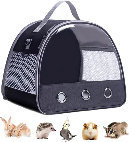 Vista 15 de Mochila de conejillo de indias, burbuja de cápsula espacial con ventana para animales pequeños, mochila para conejillo de indias, pájaro, conejito