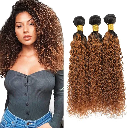 Vista 129 de 300g 1B27 Human Hair Bundles Honey Blonde Bundles Human Hair 10A Brazilian Virgin Remy Hair Extensions 8 10 12 Inch