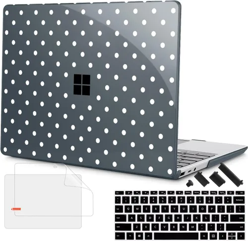 Vista 13 de Tuiklol Funda para portátil Microsoft Surface Go 3/2 / 1 de 12.4 pulgadas, carcasa rígida de plástico con protector de pantalla y cubierta Keyborad