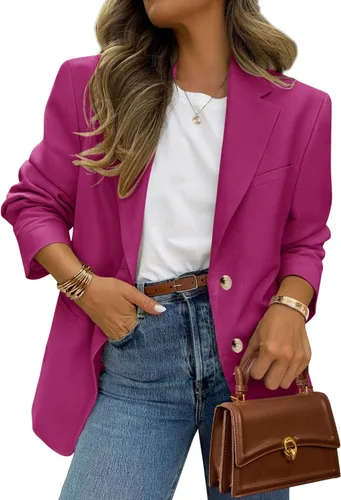 Vista 6 de PRETTYGARDEN Blazers 2026 para mujer casual de negocios Caqui oscuro
