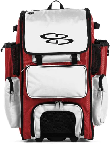 Vista 19 de Boombah Rolling Superpack - Bolsa para equipo de béisbol/sóftbol, varios colores, mango telescópico y capacidad para 4 murciélagos, versión