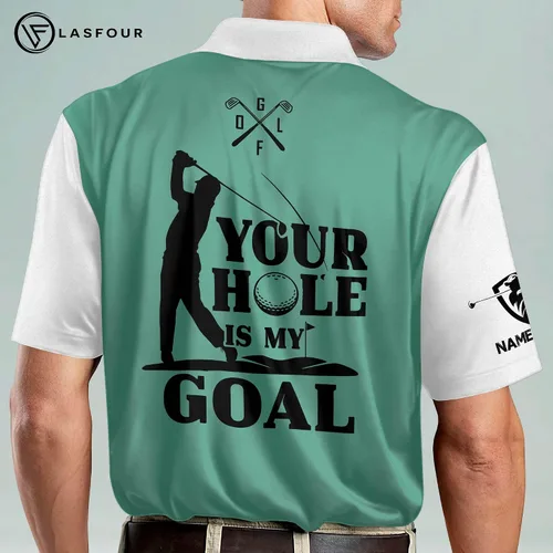 Vista 5 de LASFOUR Polo de golf divertido personalizado para hombre, con bandera americana, polo de golf orgulloso, patriótico 3D para hombre