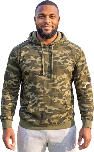 Vista 23 de KingSize Sudadera con capucha de forro polar grande y alta para hombre Negro