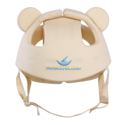 Vista 2 de Casco infantil para bebé, protector de cabeza (beige) Niños Ajustable Casco Sombrero Arneses Cap Kid Niño Crawl Walk Jugar