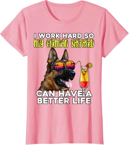 Vista 11 de Camiseta I Work Hard So My German Shepherd Can Have A Better Life Negro