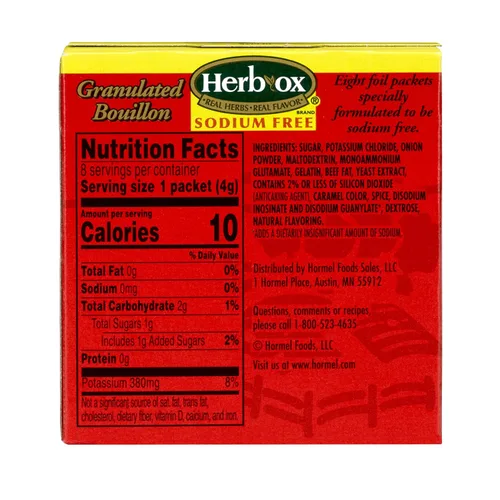 Vista 2 de Herb-ox Caldo instantáneo y condimento de ternera, sin sodio, 8 unidades (paquete de 12)