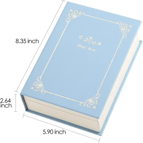 Vista 2 de CASEGRACE Joyero organizador de piel sintética con diseño de libro mágico para aretes, pulseras, collares, anillos, almacenamiento para mujeres