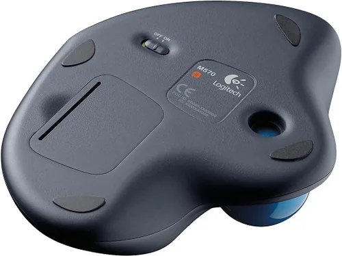 Vista 8 de Logitech, LOG910001799, M570 Ratón inalámbrico Trackball, 1, gris oscuro
