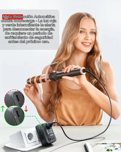 Vista 3 de DOACE - Convertidor de voltaje con adaptador de viaje, 350 W, 220 V a 110 V, color negro