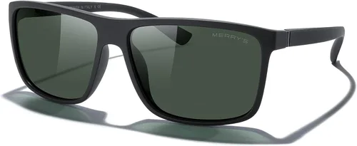 Vista 2 de MERRY'S - Gafas de sol deportivas rectangulares, lentes polarizados con protección UV400, para hombres y mujeres, gafas para ciclismo, conducción