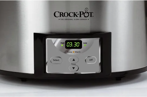 Vista 5 de Olla de cocción lenta Crock-Pot, 120 onzas cuenta regresiva programable, ovalada con balancín, acero inoxidable, SCCPVC605-S