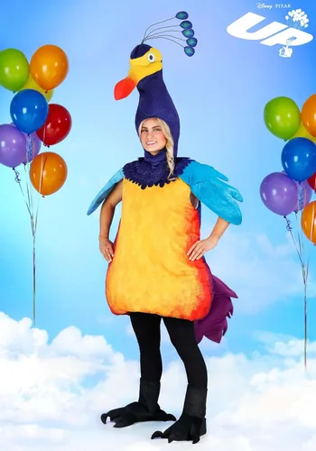 Vista 2 de Disney and Pixar UP Adult Kevin Costume Unisex, Warm Up themed Outfit for Men and Women, Large Bird Costume