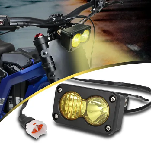 Vista 8 de Kit de faros motoparty para Sur-Ron Segway X260, combinación de luces Spot/Flood de 6000-6500K en blanco transparente, accesorios para barras