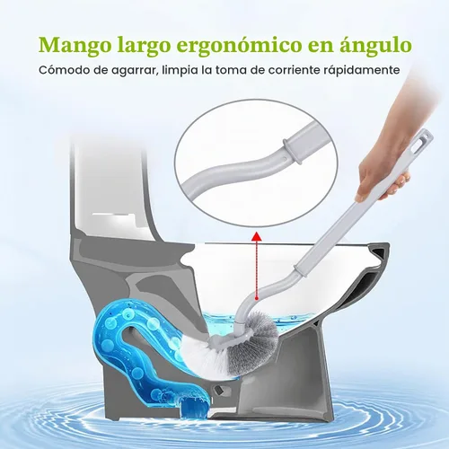 Vista 3 de Paquete de 2 cepillos para inodoro de baño, cepillo de inodoro de diseño