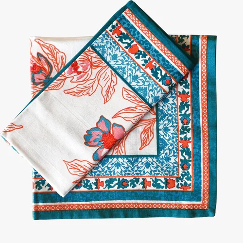 Vista 86 de Fingercraft - Juego de 12 servilletas de tela de mezcla de algodón y lino, con estampado, perfecta para fiestas, cenas, bodas, cócteles y Navidad