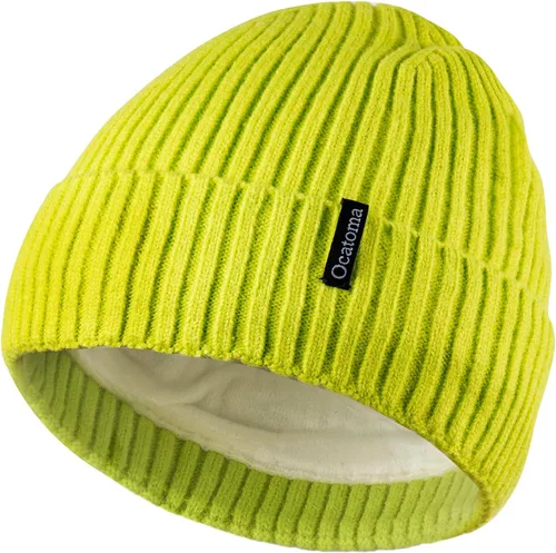Vista 29 de Ocatoma Gorro para hombre y mujer, cálido gorro de invierno tejido con puños, suave y cálido, gorro de esquí unisex Camello gris