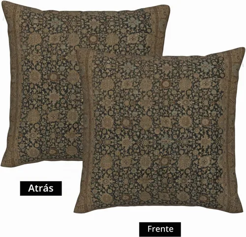 Vista 3 de Fundas de almohada con estampado de alfombra persa antigua Tabriz, fundas de cojín modernas, fundas de almohada cuadradas decorativas para sofá