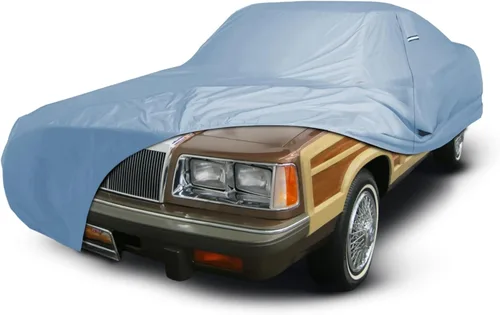 Vista 19 de iCarCover Funda de automóvil personalizada Premium para Chrysler Imperial 1957-1975, resistente, impermeable, para todo tipo de clima, lluvia Negro