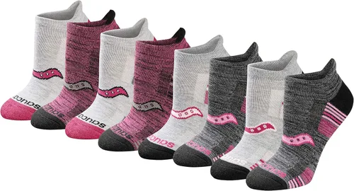 Vista 32 de Saucony Women's RunDry Performance Heel Tab Athletic Socks, Available in S-L (8, 16, 24 Pairs)