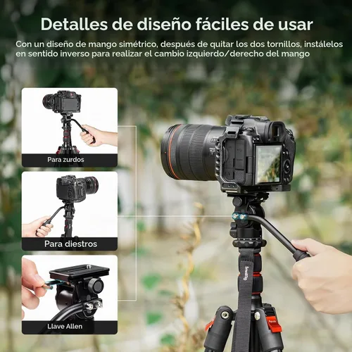 Vista 4 de SmallRig Cabezal de video compacto con placa de liberación rápida para Arca