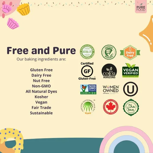 Vista 6 de Pure Food By Estee Chips de Chocolate Natural con Cobertura de Caramelo Arcoíris, 5oz (Paquete de 3) Chispas de Brownie Cósmico Vegano Mini