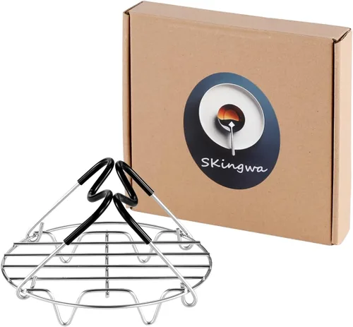 Vista 9 de Salvamanteles de vapor con asas para olla instantánea accesorios de olla a presión (mango con silicona, para 3 cuartos de galón)