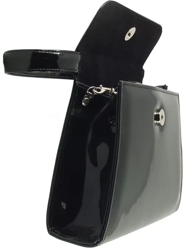 Vista 16 de LONI Bolso de mano para mujer Bolso de hombro y asa superior Bolso de charol para boda y baile de graduación