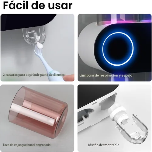 Vista 4 de iHave Portacepillos de dientes para baños, desinfectante y soporte para cepillos de dientes UV, accesorios de baño inteligentes para el hogar, 2