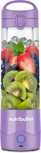 Vista 8 de NutriBullet Batidora portátil, sin cables, recipiente de 20oz, licuadora personal, recargable USB-C, negra, NBPB50100K
