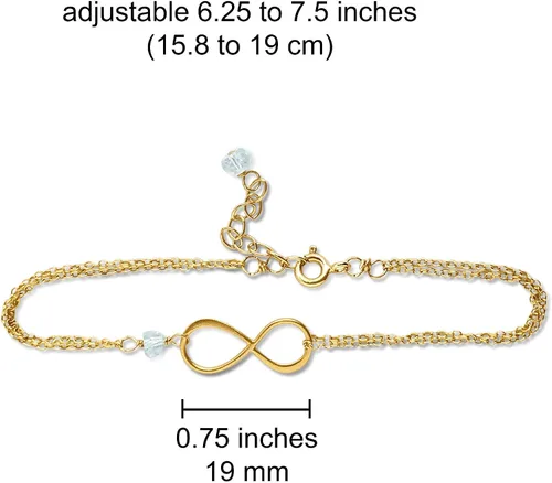 Vista 99 de Pulsera con dije de infinito con piedra natal, joyería hecha a mano, regalo para ella