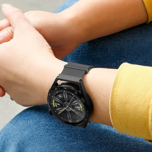 Vista 5 de MroTech Compatible con Samsung Gear S3 Frontier/Classic/Galaxy Watch 1.811 in Quick Release 0.866 in Correa de reloj de metal sólido de repuesto
